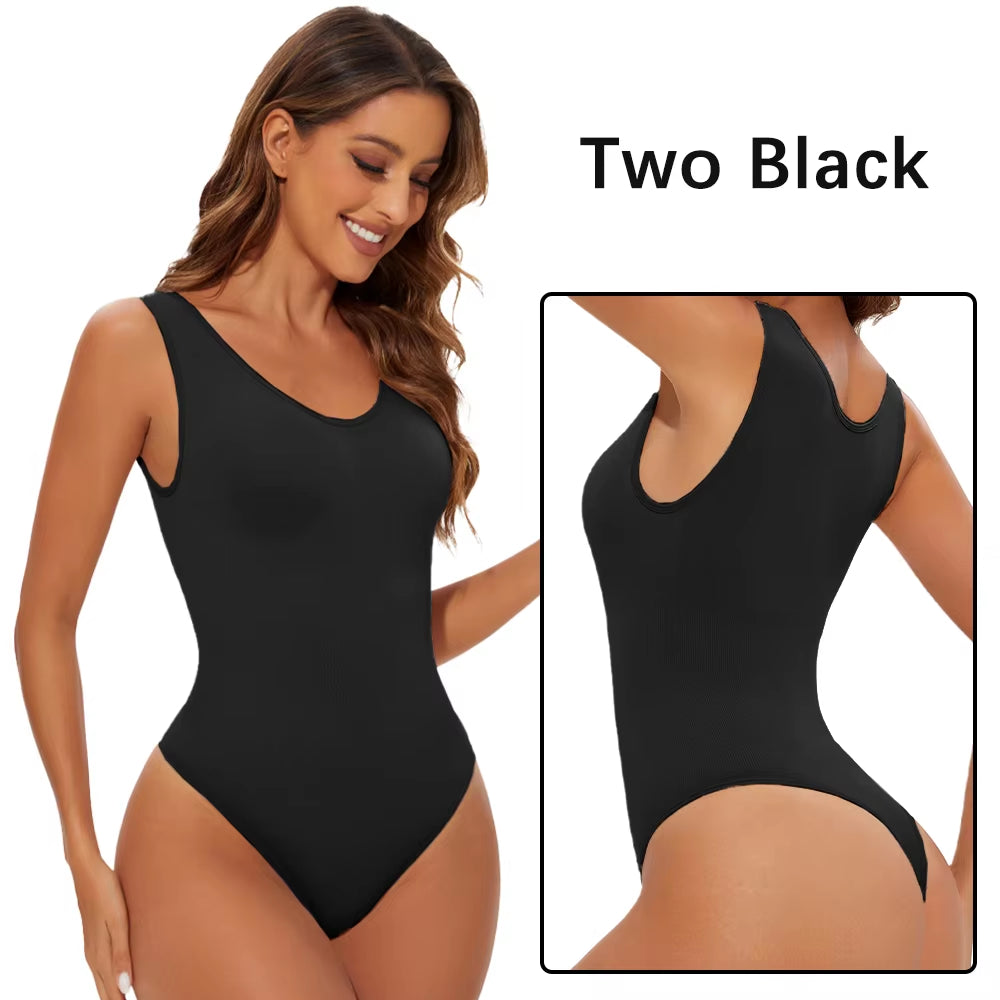 Seamless Shapewear Bodysuit for Women Body Shaper Thong Body Shaping Sculpting Breast Slimming Wide Shoulder Straps Shapers New